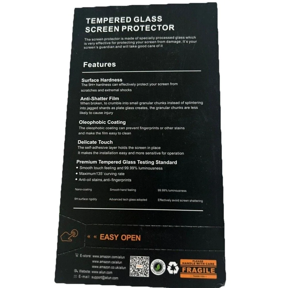 Ailun Tempered Glass Screen & Lens Protector 3 Pack for iPhone 11, 9H